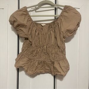 Peplum Short Sleeve Top